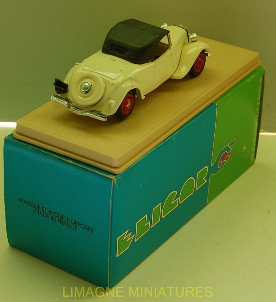 Modèle Réduit Eligor 1/43 Citroën Traction Avant Cabriolet 1938 Rouge - Occasion Collection